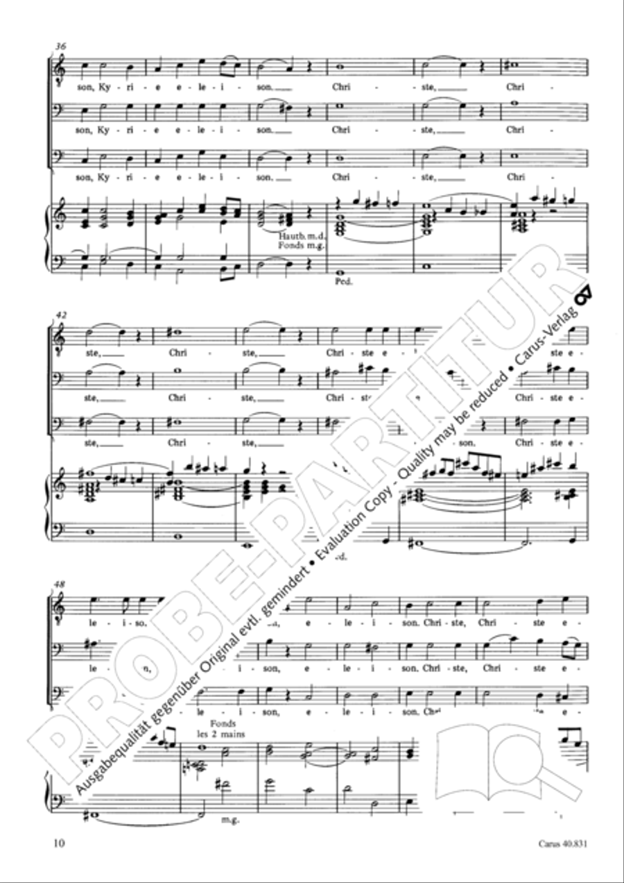 Messe breve no. 5 aux seminaires 3-Part scores gallery preview page 10
