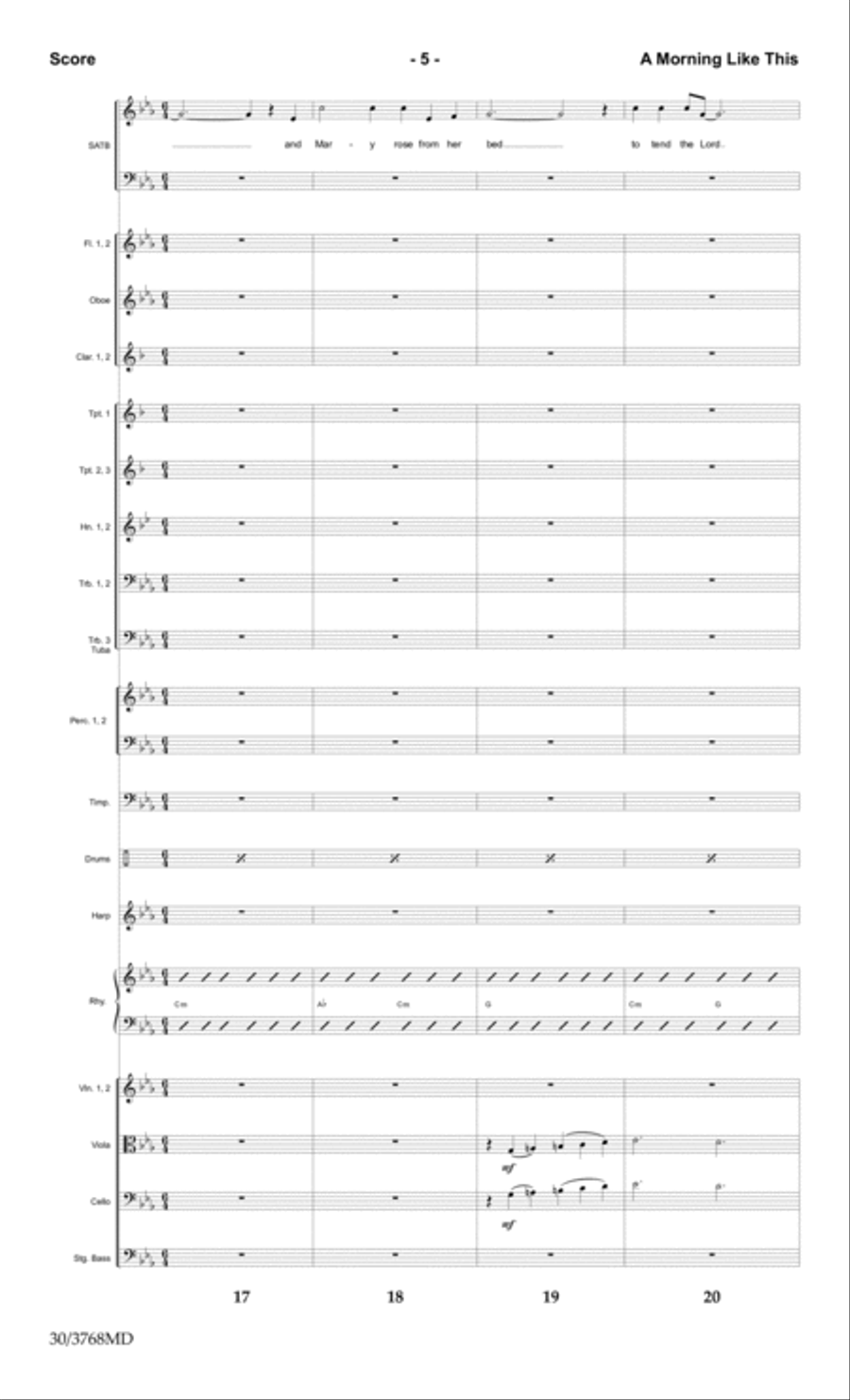 A Morning Like This - Orchestral Score and CD with Printable Parts Choir scores gallery preview page 7