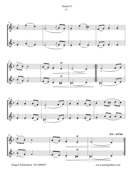 Stamitz: Duet Op. 27 No. 4 for Violin Duo image number null