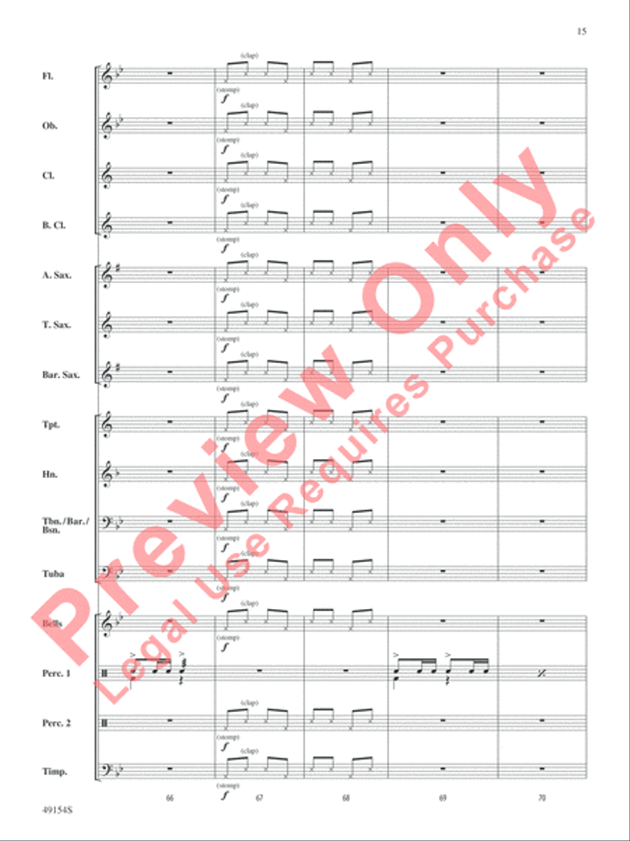 American Mountain Medley Concert Band scores gallery preview page 16