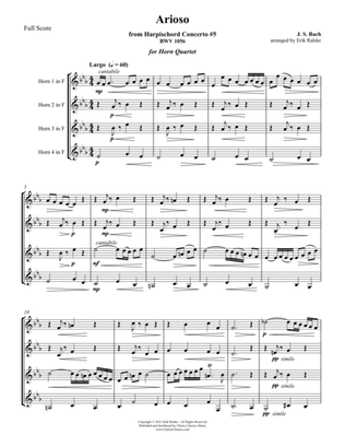 Arioso for Horn Quartet