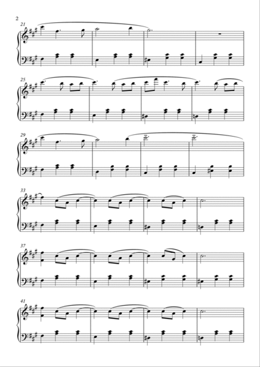 Peculiar World (Sentimental Minimalistic Piano) Easy Piano scores gallery preview page 2