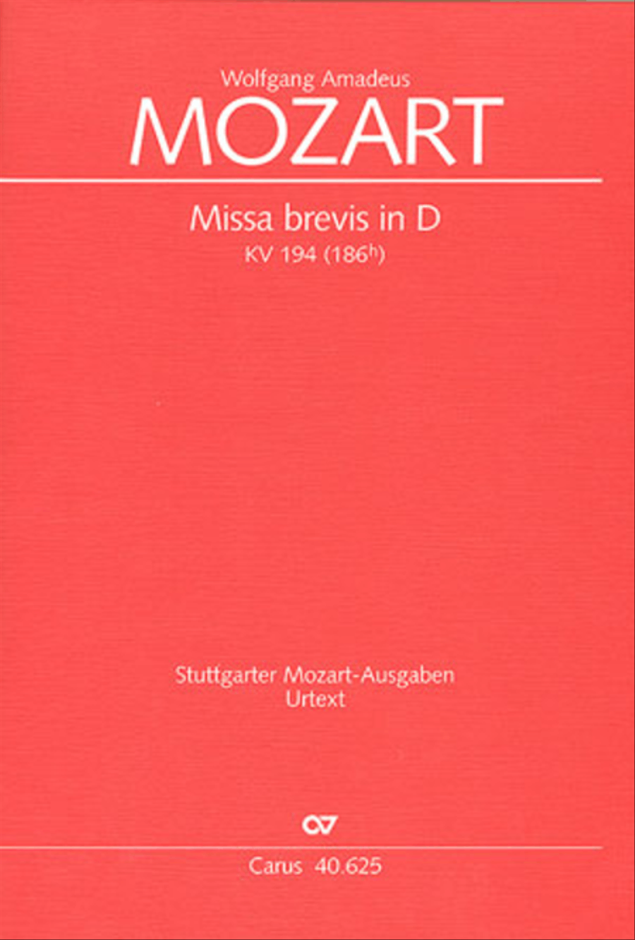 Missa brevis in D Major, K. 194 4-Part scores gallery preview page 1