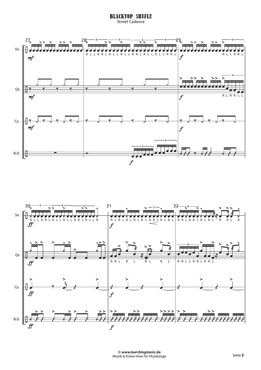 BLACKTOP SHUFFLE Drumline Cadence image number null