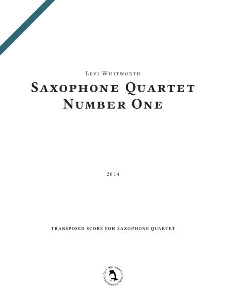 Saxophone Quartet Number One image number null
