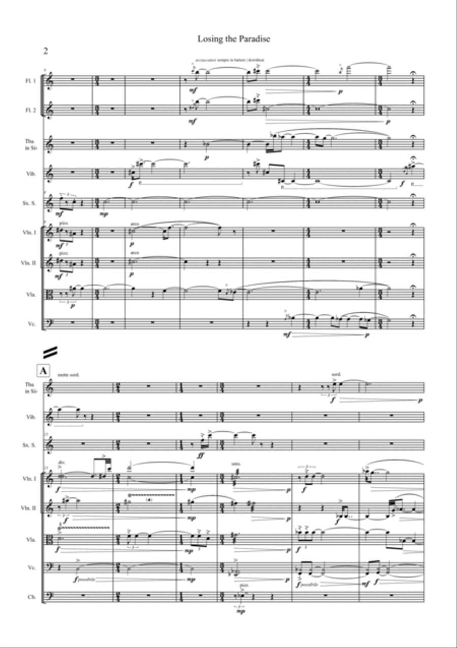 Umberto Bombardelli: LOSING THE PARADISE (ES-22-006) - Score Only Full Orchestra scores gallery preview page 4