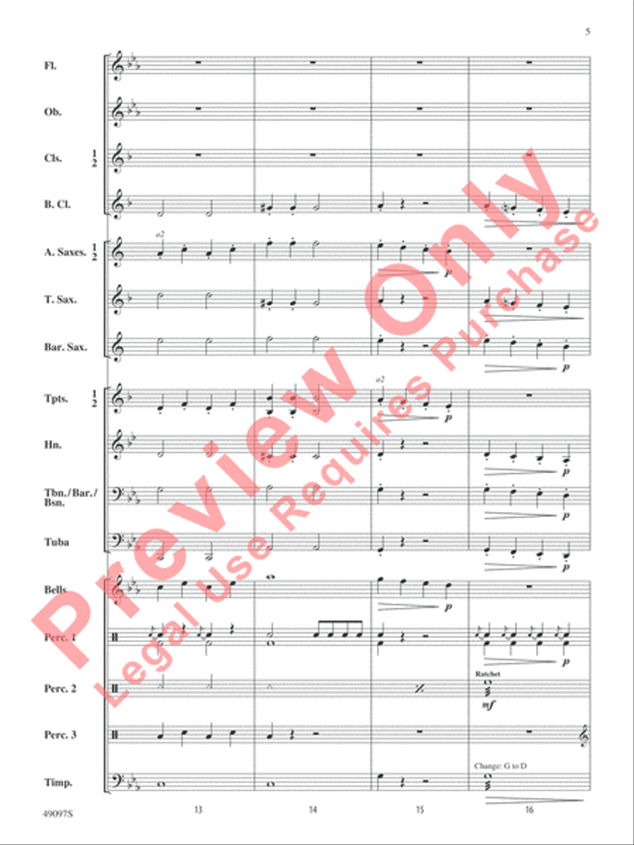 Monsters, Unite! Concert Band scores gallery preview page 6