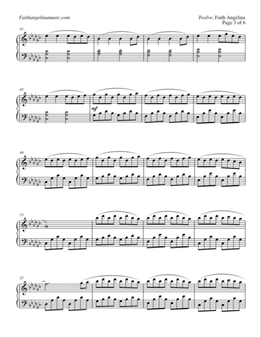 Twelve Twelve Piano Solo scores gallery preview page 3