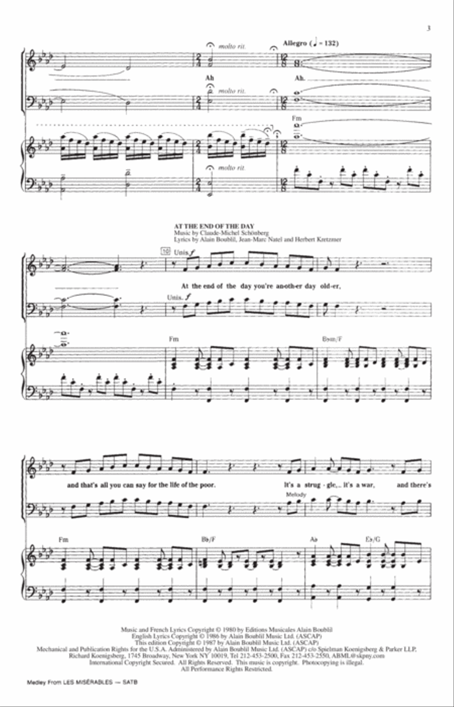 Les Miserables (Choral Medley) (arr. Ed Lojeski) 4-Part scores gallery preview page 2