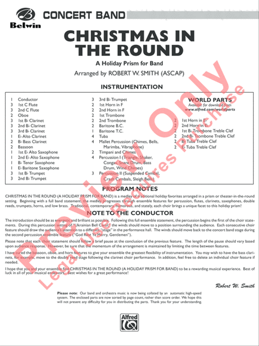 Christmas in the Round Christmas in the Round Concert Band scores gallery preview page 2