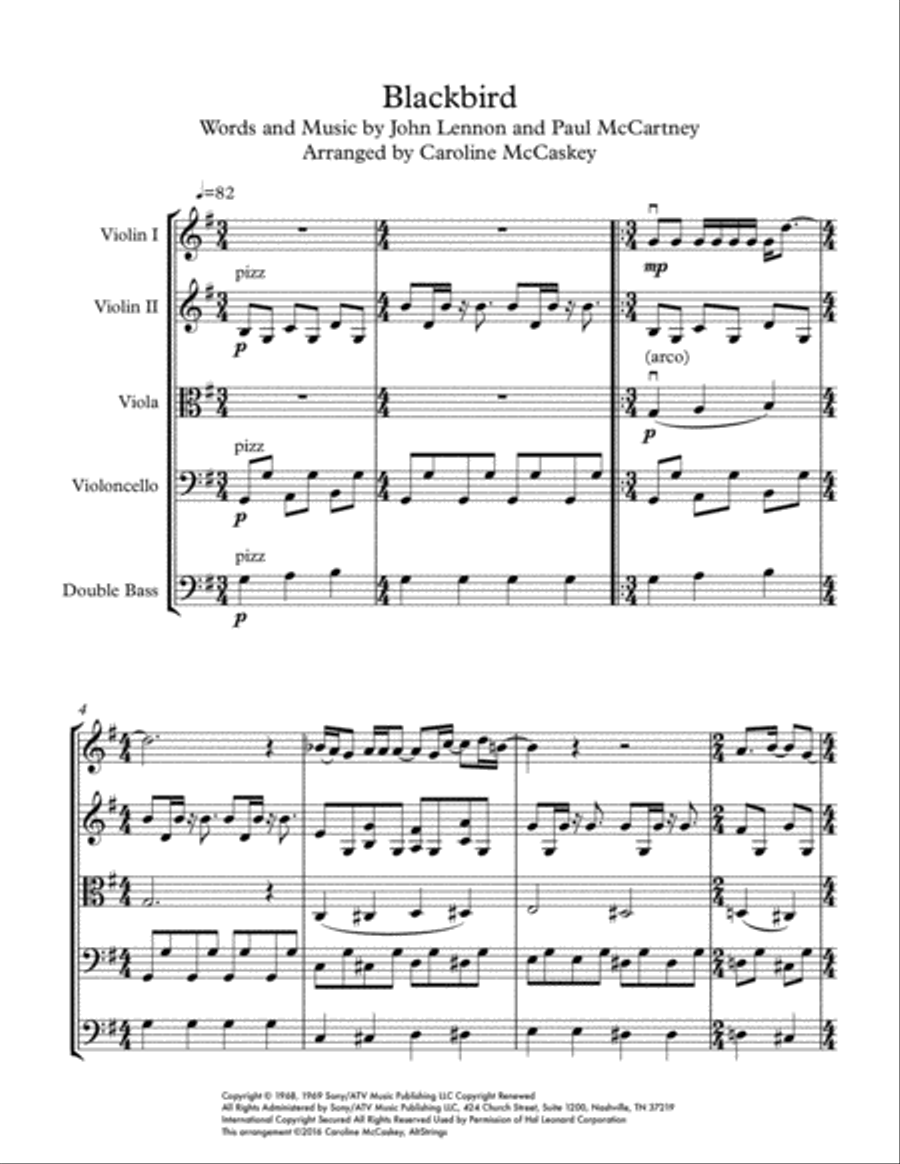 Blackbird Blackbird String Orchestra scores gallery preview page 2