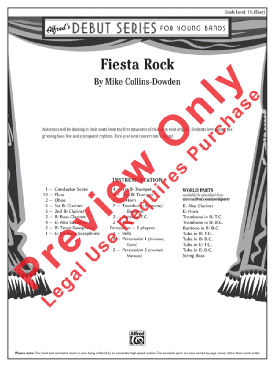 Fiesta Rock Fiesta Rock Concert Band scores gallery preview page 2