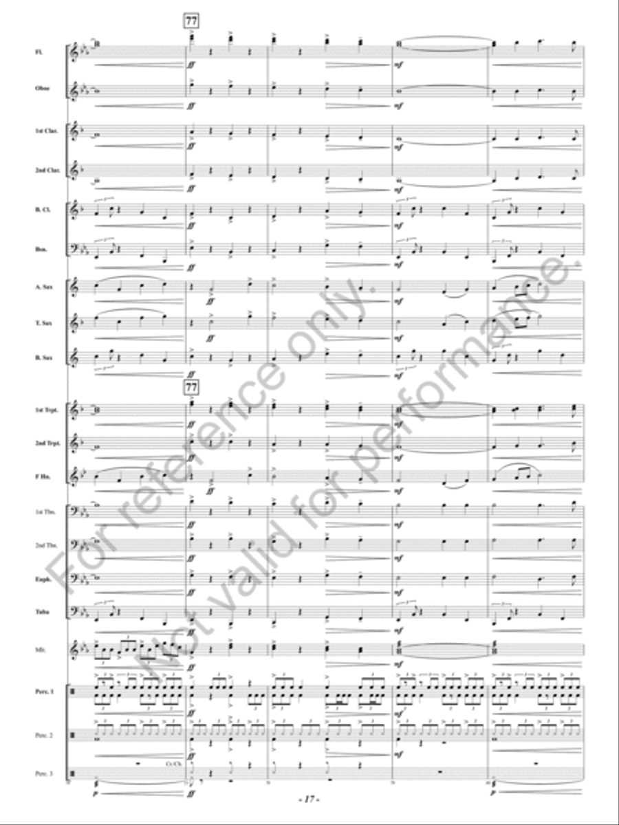 Celtic Holy Night Concert Band scores gallery preview page 18