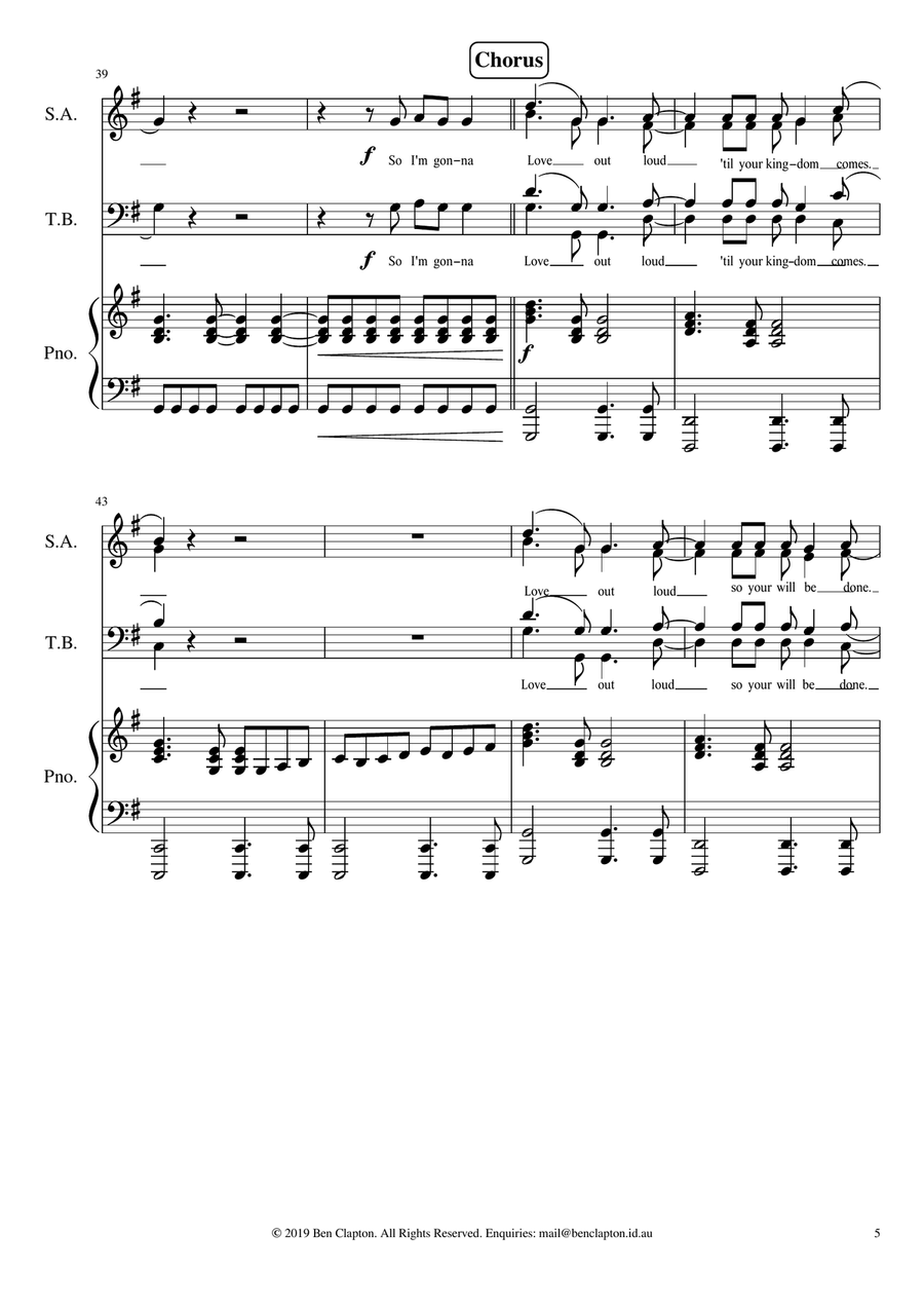 Love Out Loud 4-Part scores gallery preview page 5