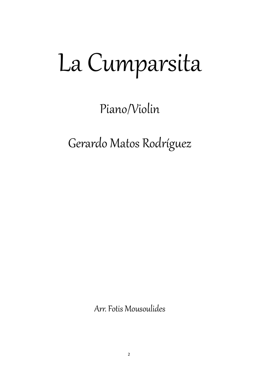 La cumparsita for violin+piano Violin Solo scores gallery preview page 2