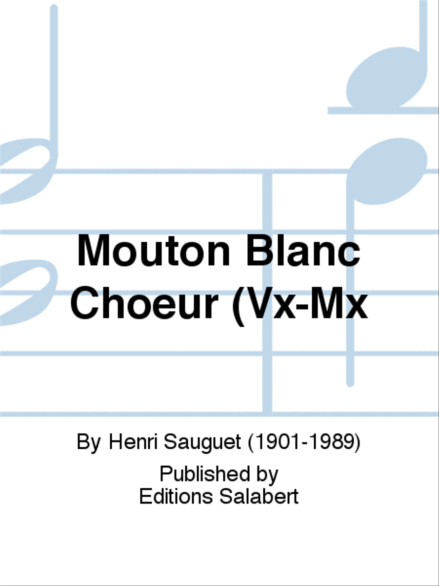 Mouton Blanc Choeur (Vx-Mx A Cappella scores gallery preview page 1