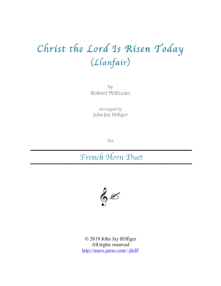 Christ the Lord Is Risen Today for French Horn Duet