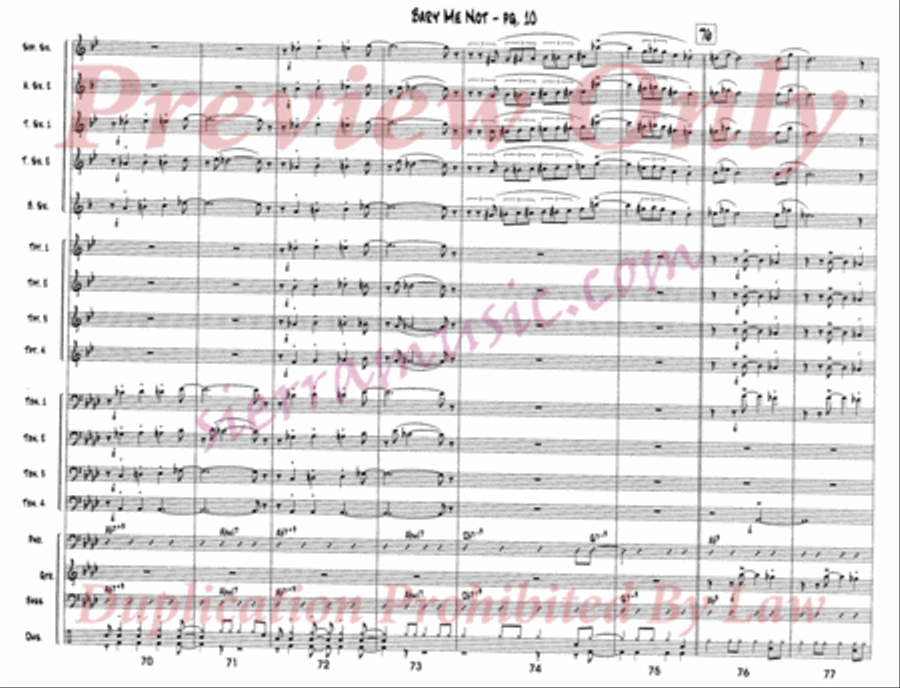Bary Me Not Big Band scores gallery preview page 11