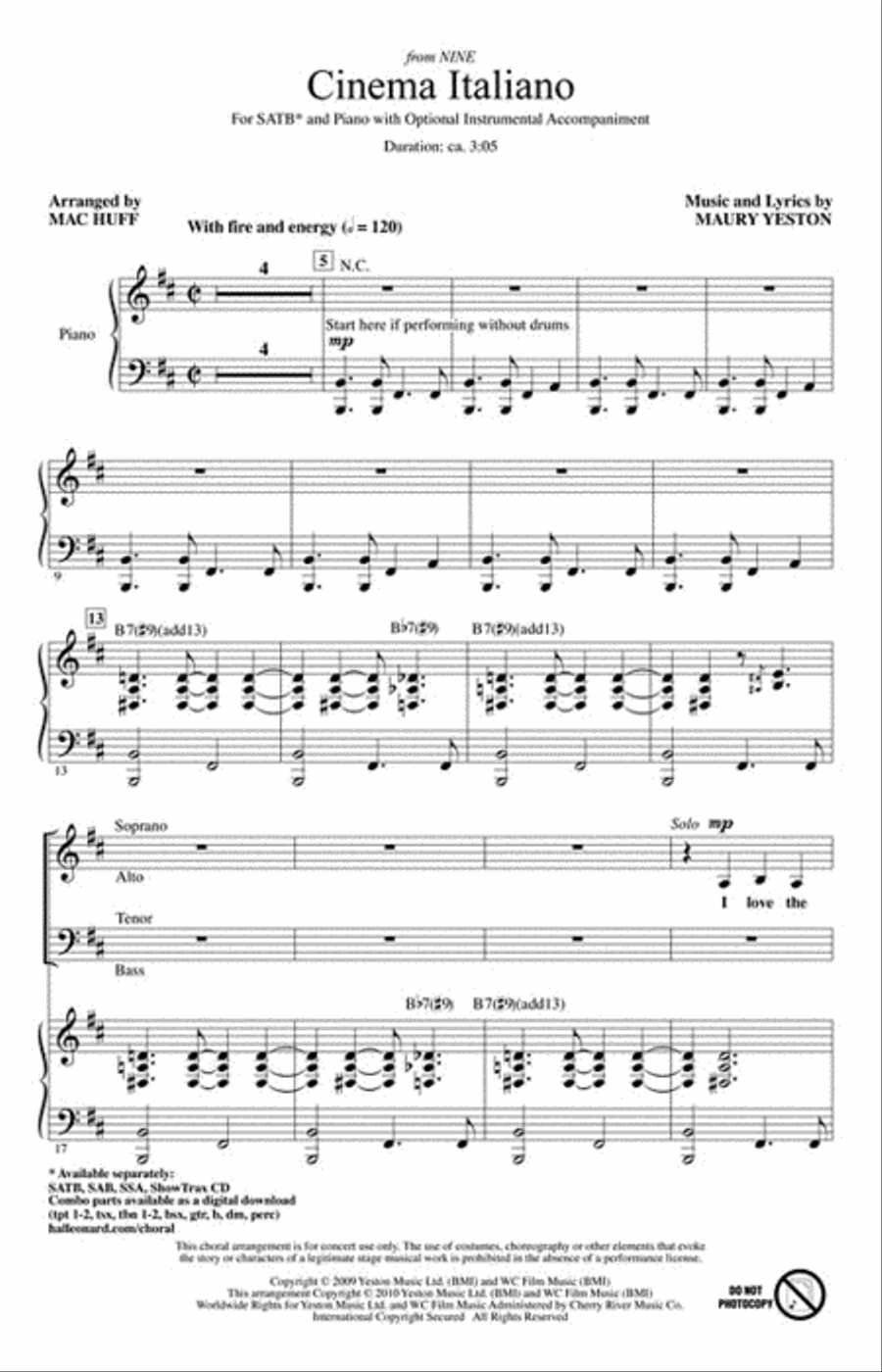 Cinema Italiano Cinema Italiano 4-Part scores gallery preview page 2