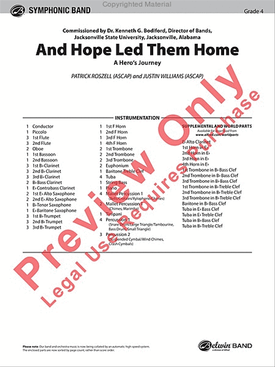 And Hope Led Them Home And Hope Led Them Home Concert Band scores gallery preview page 2