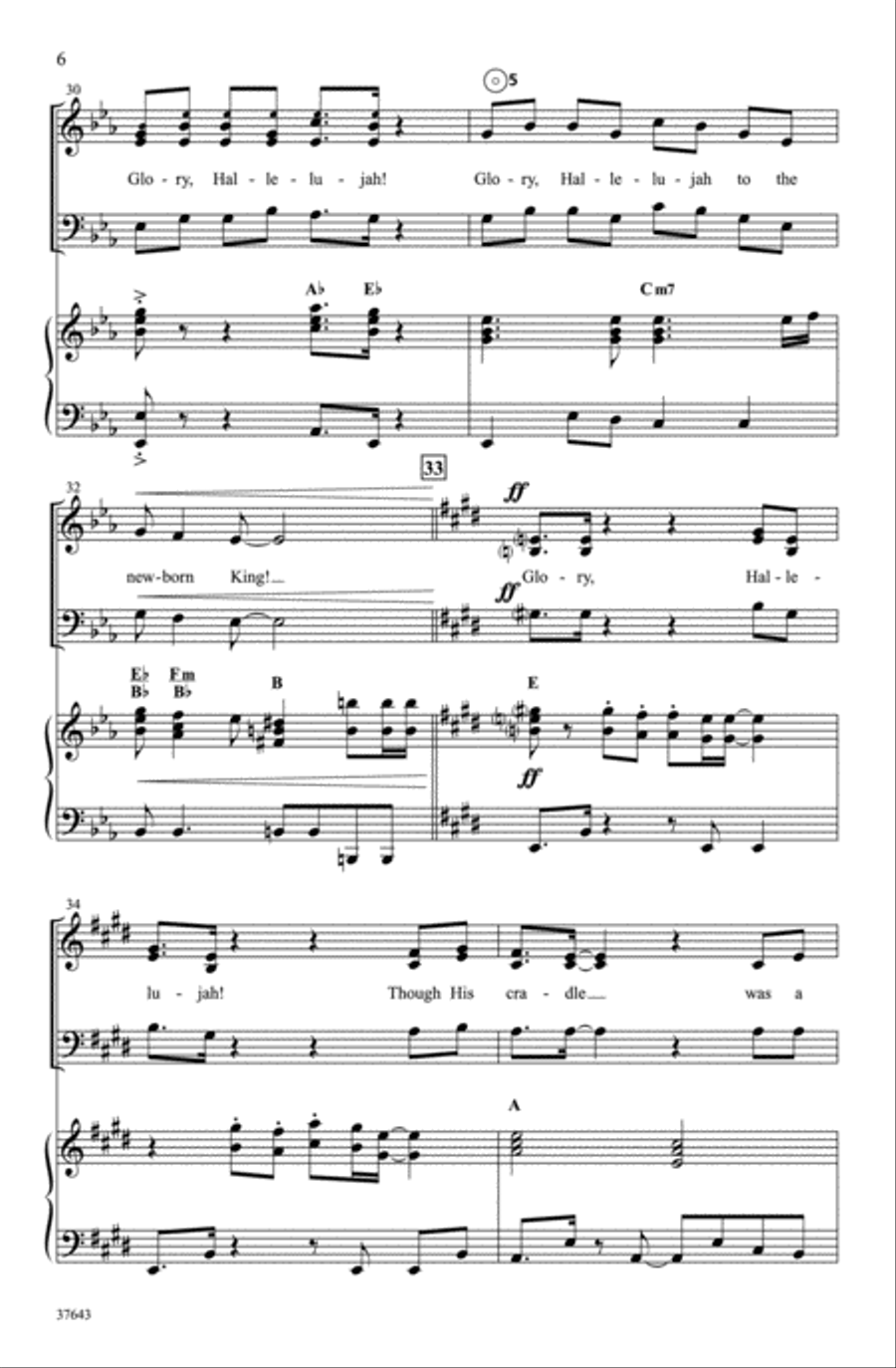 Christmas Glory Hallelujah 3-Part scores gallery preview page 6