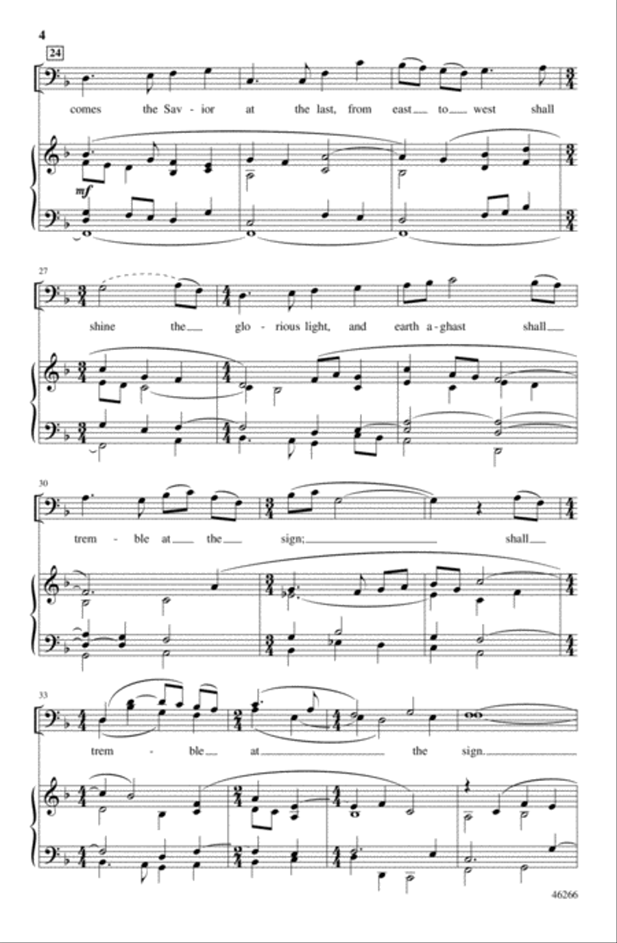 When Came in Flesh the Incarnate Word 4-Part scores gallery preview page 4