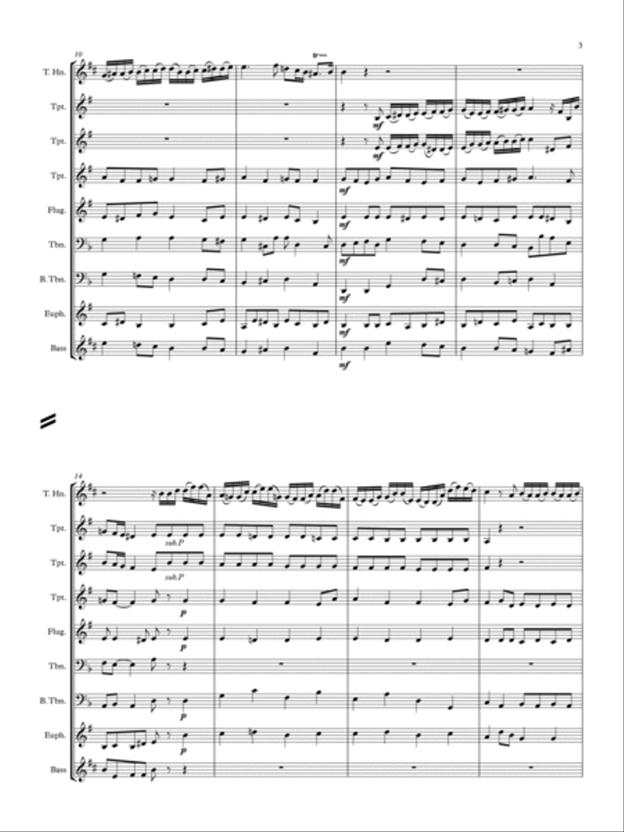 Concerto for Oboe (Solo for Horn in Eb/F) Brass Ensemble scores gallery preview page 3