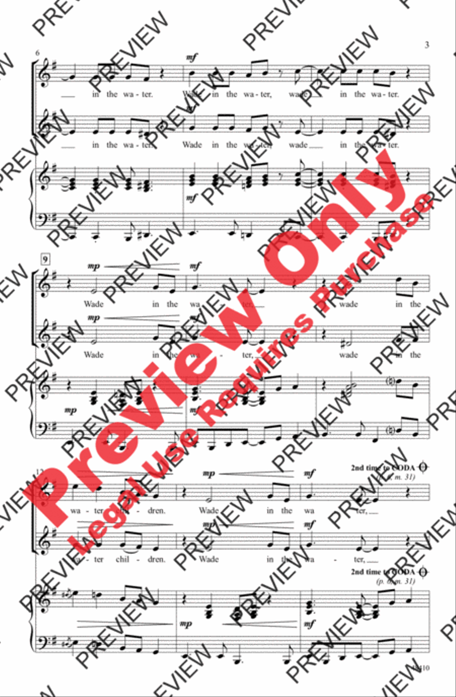 Wade in the Water 2-Part scores gallery preview page 3