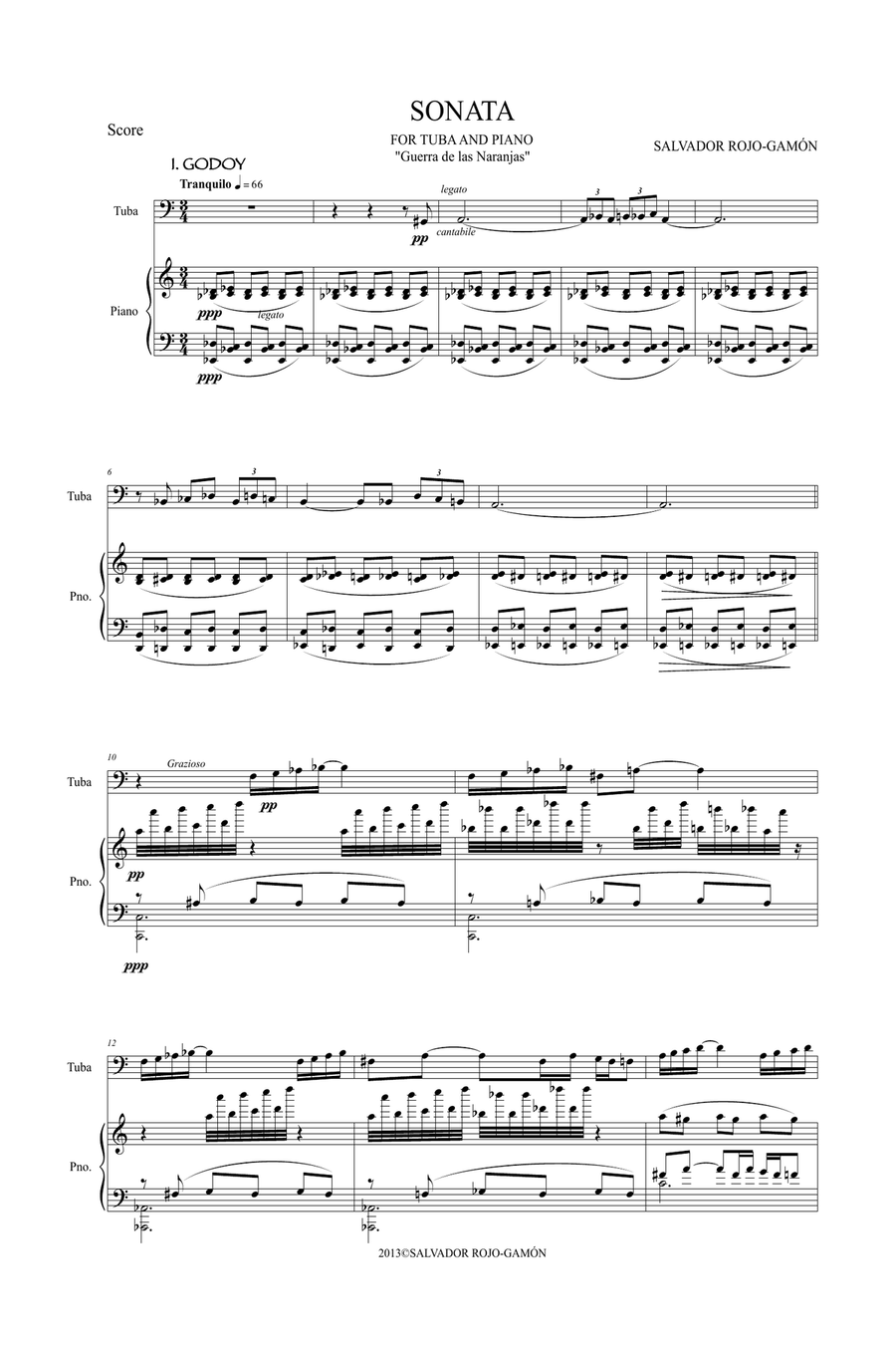 SONATA (For tuba and piano) Tuba scores gallery preview page 2