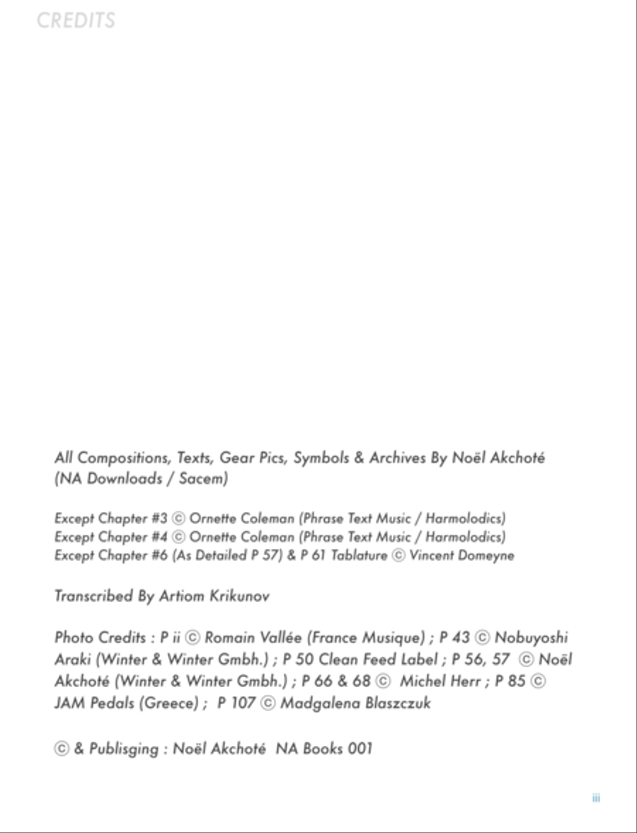 Playing - The Guitar Styles & Techniques Of Noël Akchoté Electric Guitar scores gallery preview page 4