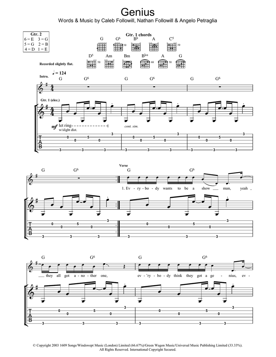 Genius Genius Acoustic Guitar scores gallery preview page 1