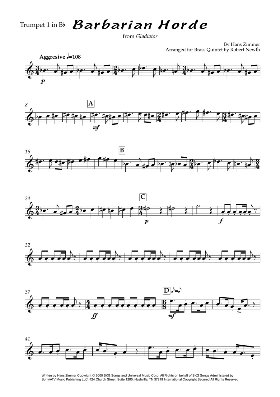 Barbarian Horde Brass Ensemble scores gallery preview page 5