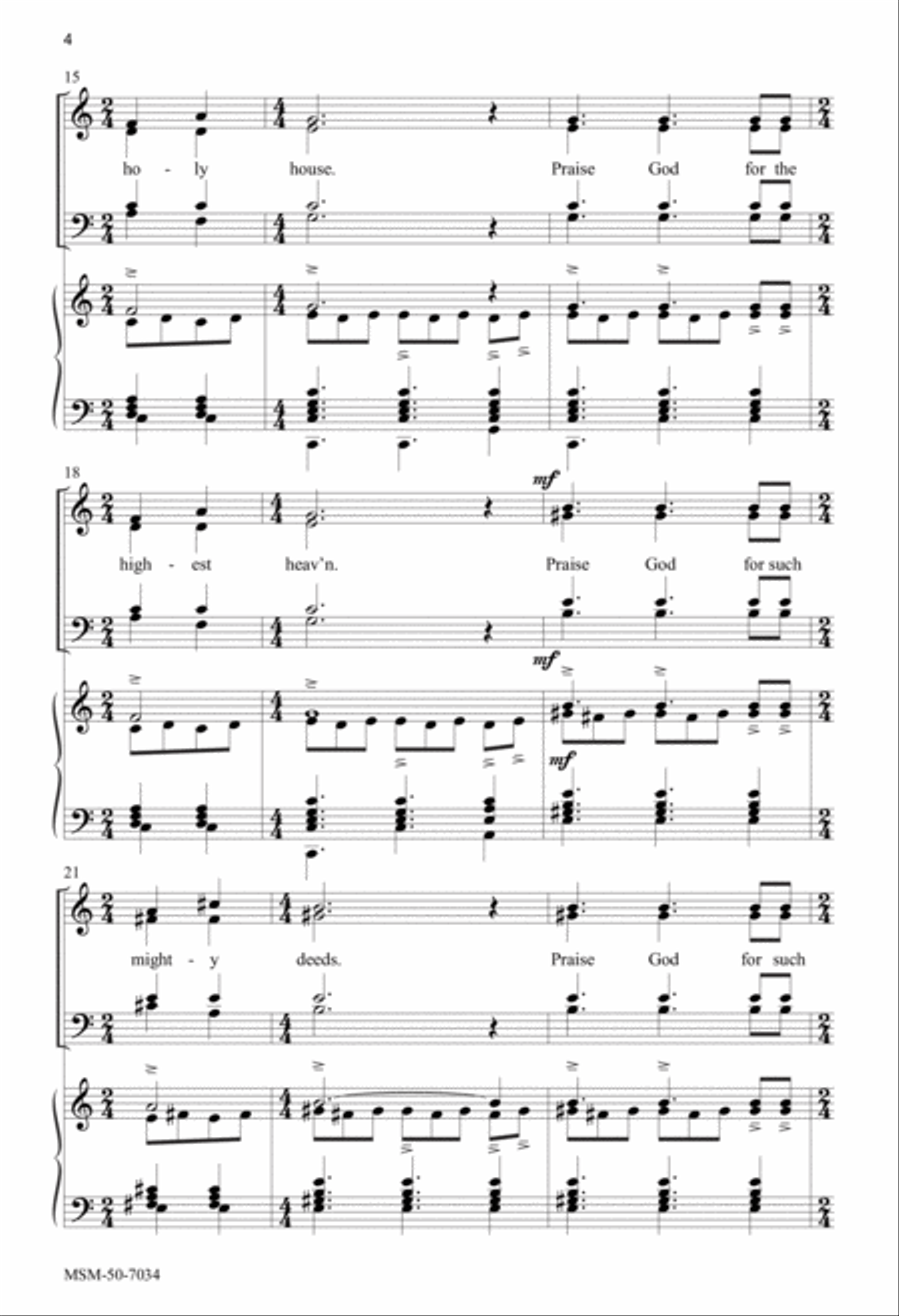 Hallelujah! Sing Praise to the Lord 4-Part scores gallery preview page 4
