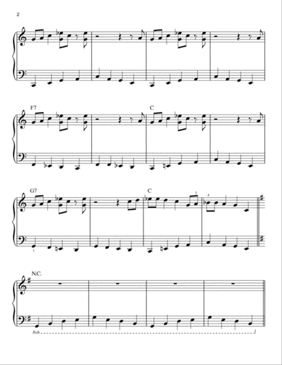 Caldonia (What Makes Your Big Head So Hard?) Easy Piano scores gallery preview page 2