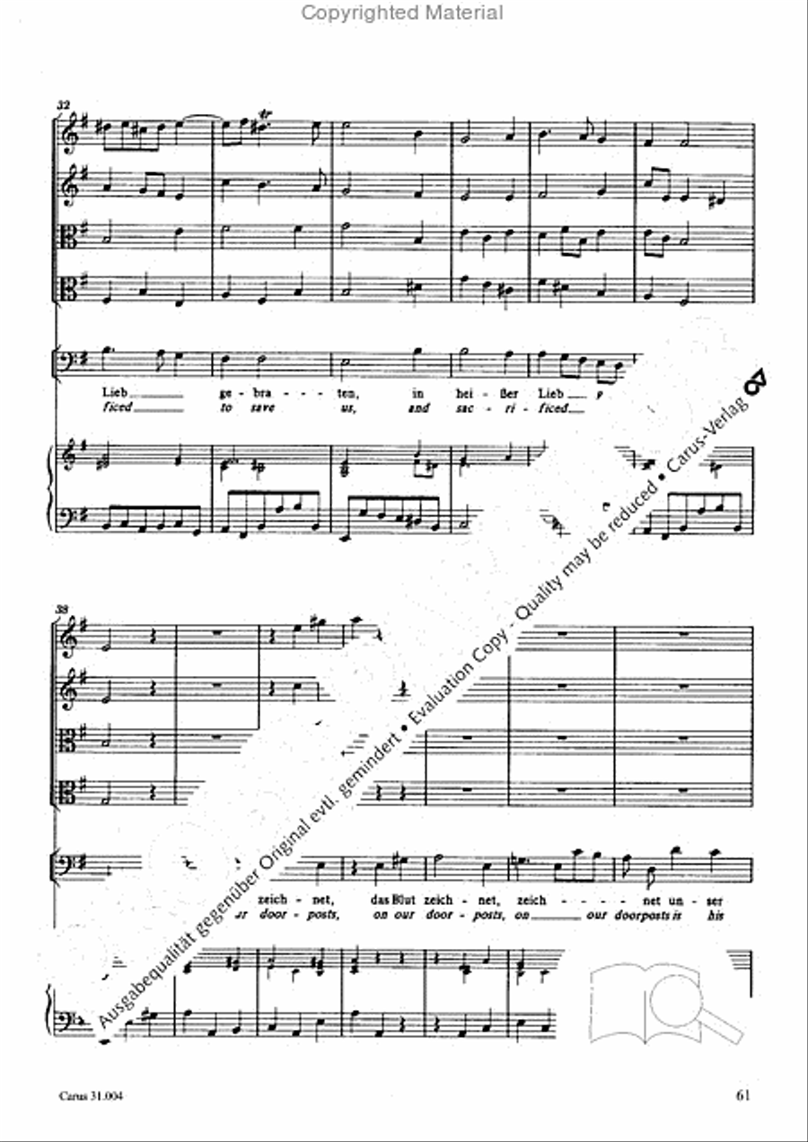 Christ lay in death's cold prison (Christ lag in Todesbanden) 4-Part scores gallery preview page 59