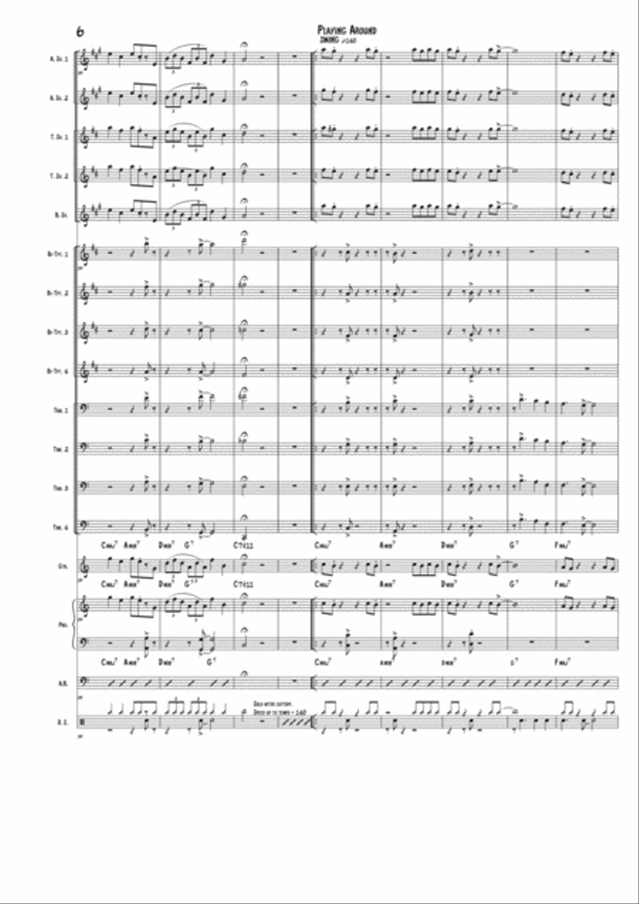 Playing Around with Modes Jazz Ensemble scores gallery preview page 6