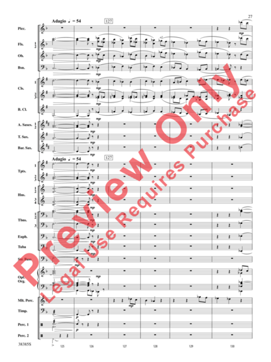 Fantasia on the Alleluia Hymn Concert Band scores gallery preview page 21