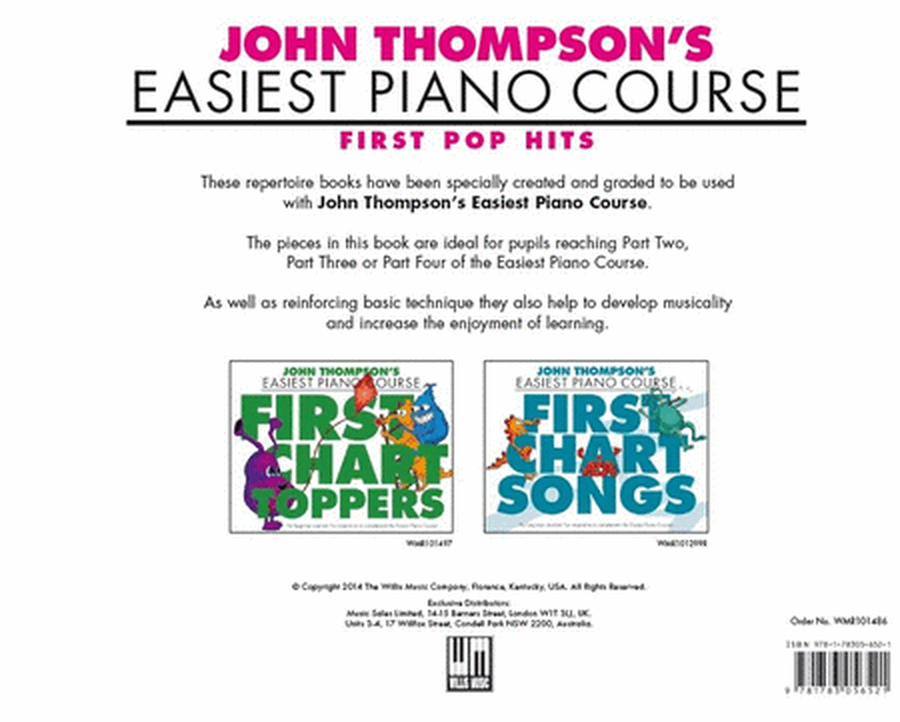 John Thompson's Piano Course: First Pop Hits