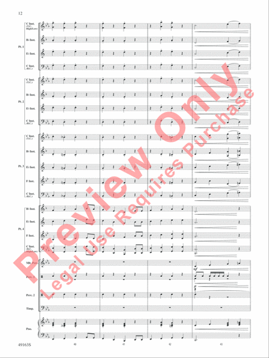 Christmas Holiday March Concert Band scores gallery preview page 13