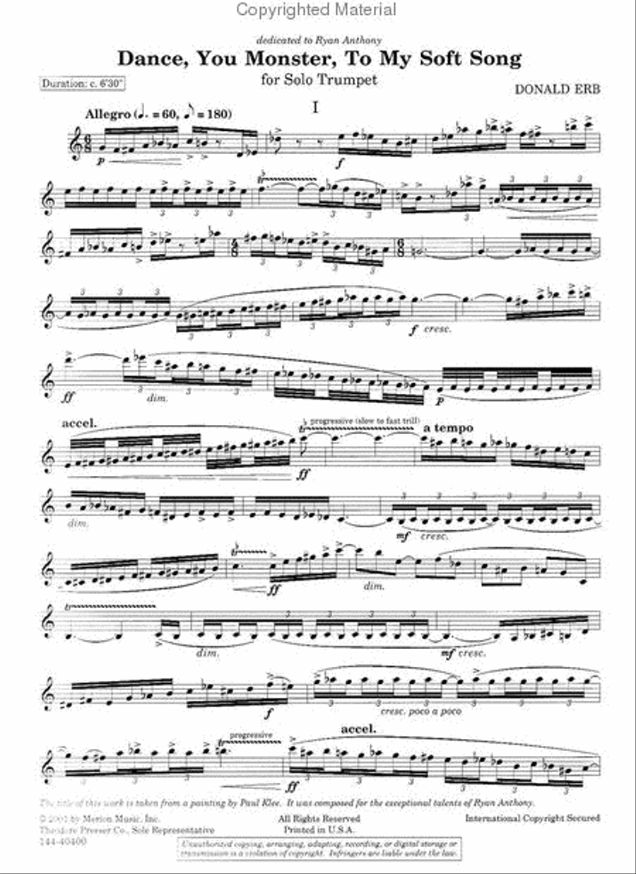 Dance,You Monster To My Soft Song Chamber Music scores gallery preview page 2