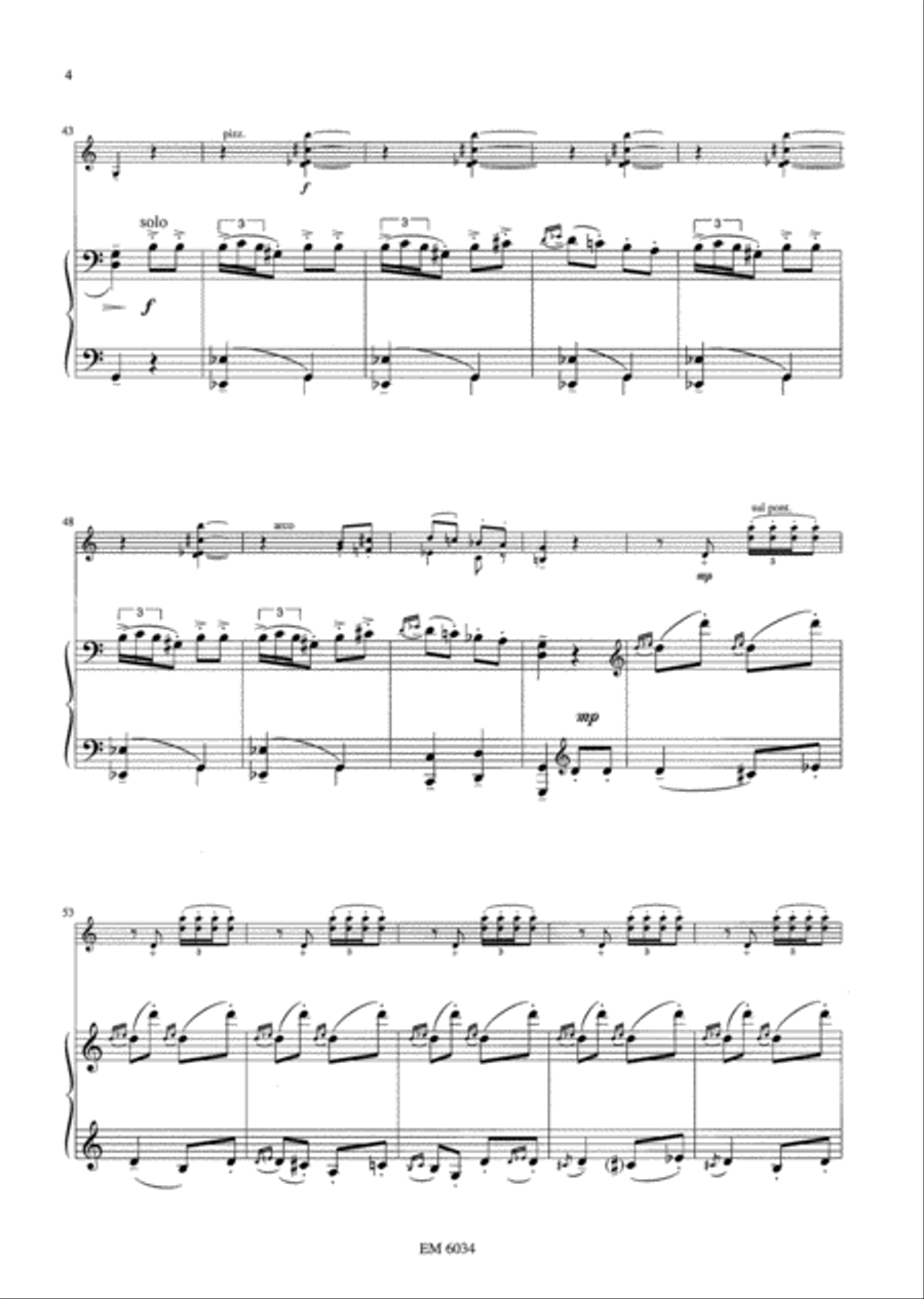 3 Folk-Songs from Malta for Violin and Piano Violin Solo scores gallery preview page 5