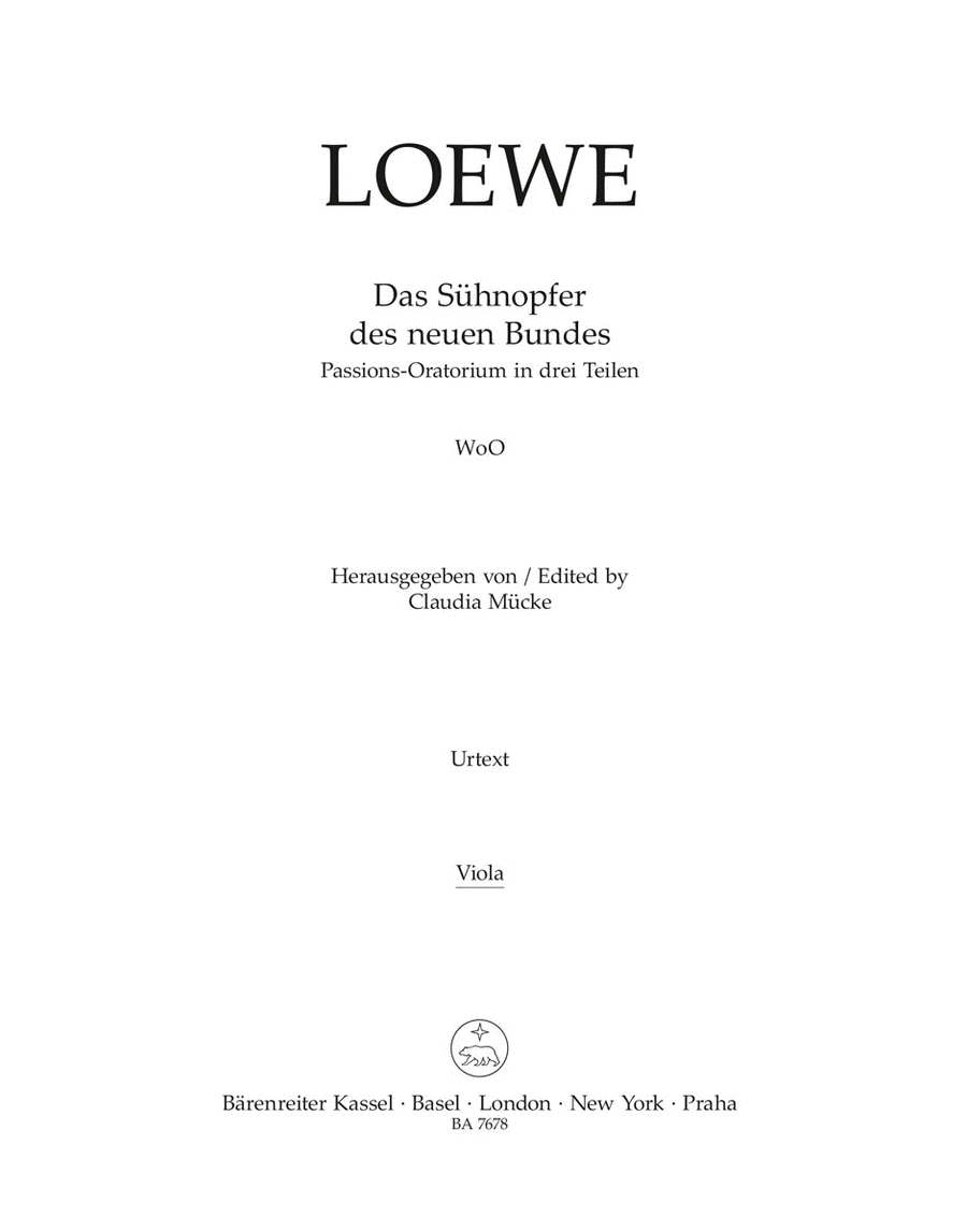 Das Sühnopfer des neuen Bundes WoO Viola scores gallery preview page 1