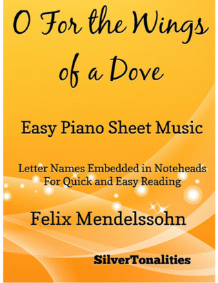 Book cover for O For the Wings of a Dove Easy Piano Sheet Music