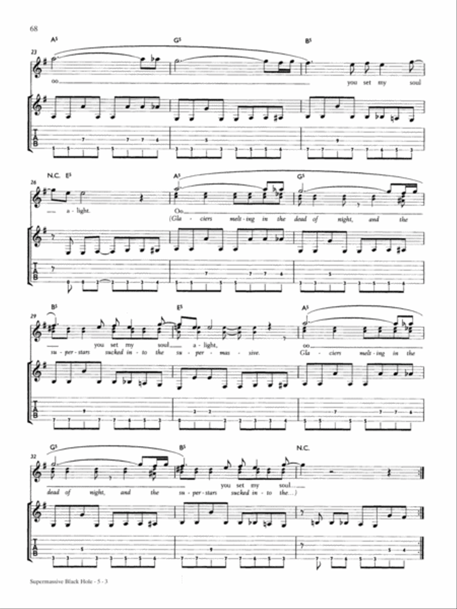 Supermassive Black Hole Supermassive Black Hole Guitar Tablature scores gallery preview page 3