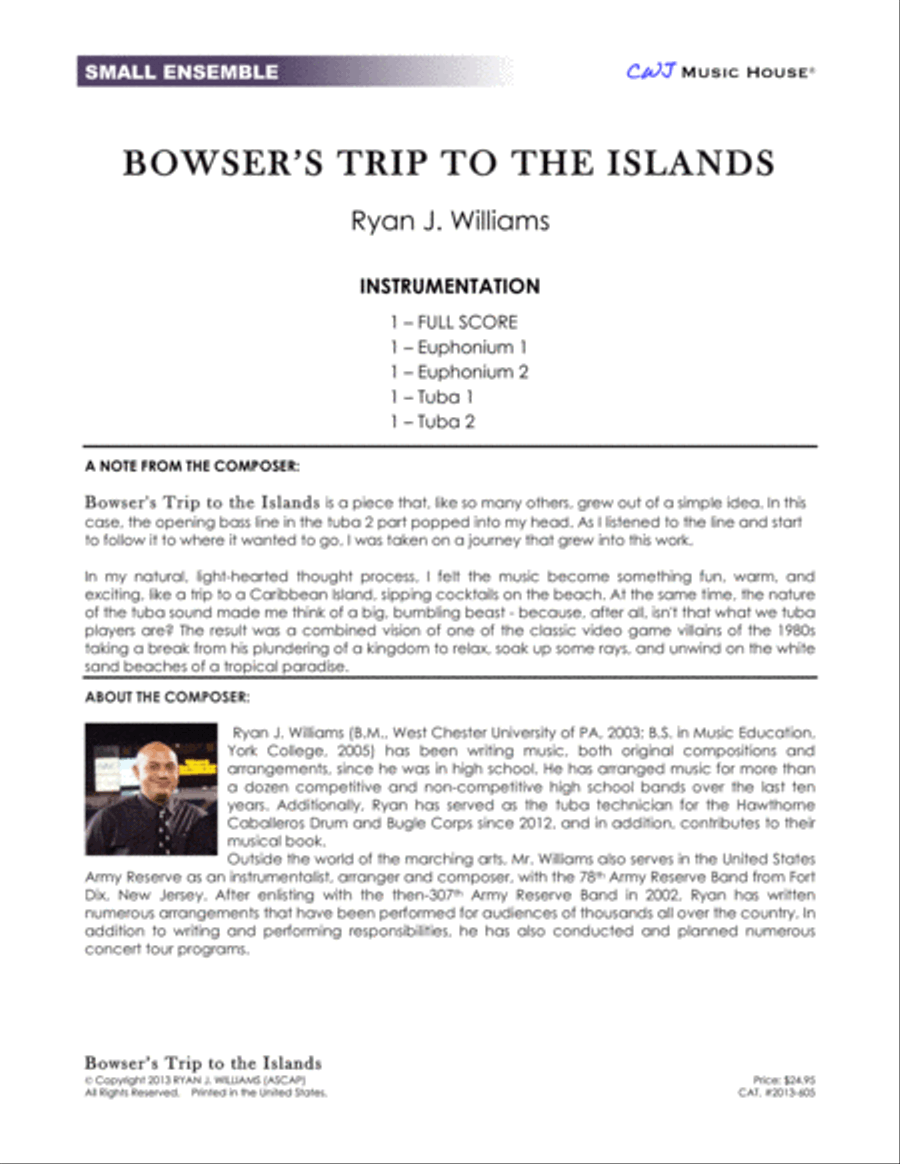 Bowser.s Trip to the Islands Brass Ensemble scores gallery preview page 2