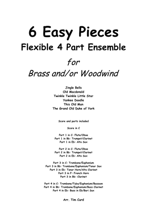 Book cover for 6 Easy Pieces for Flexible 4 Part Ensemble