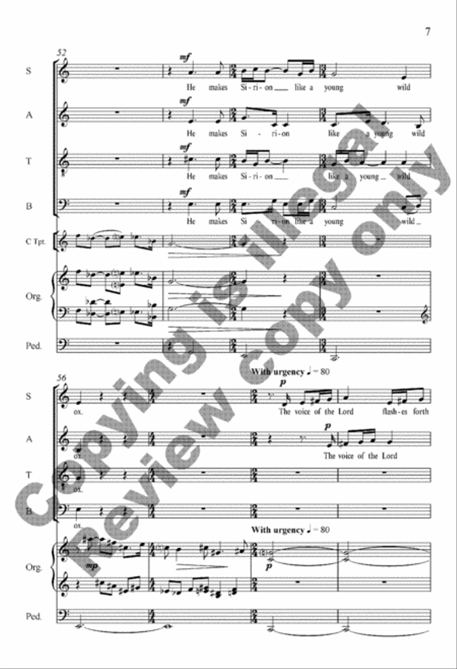 The Voice of the Lord 4-Part scores gallery preview page 7
