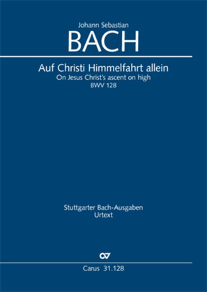 Book cover for On Jesus Christ's ascent on high (Auf Christi Himmelfahrt allein)