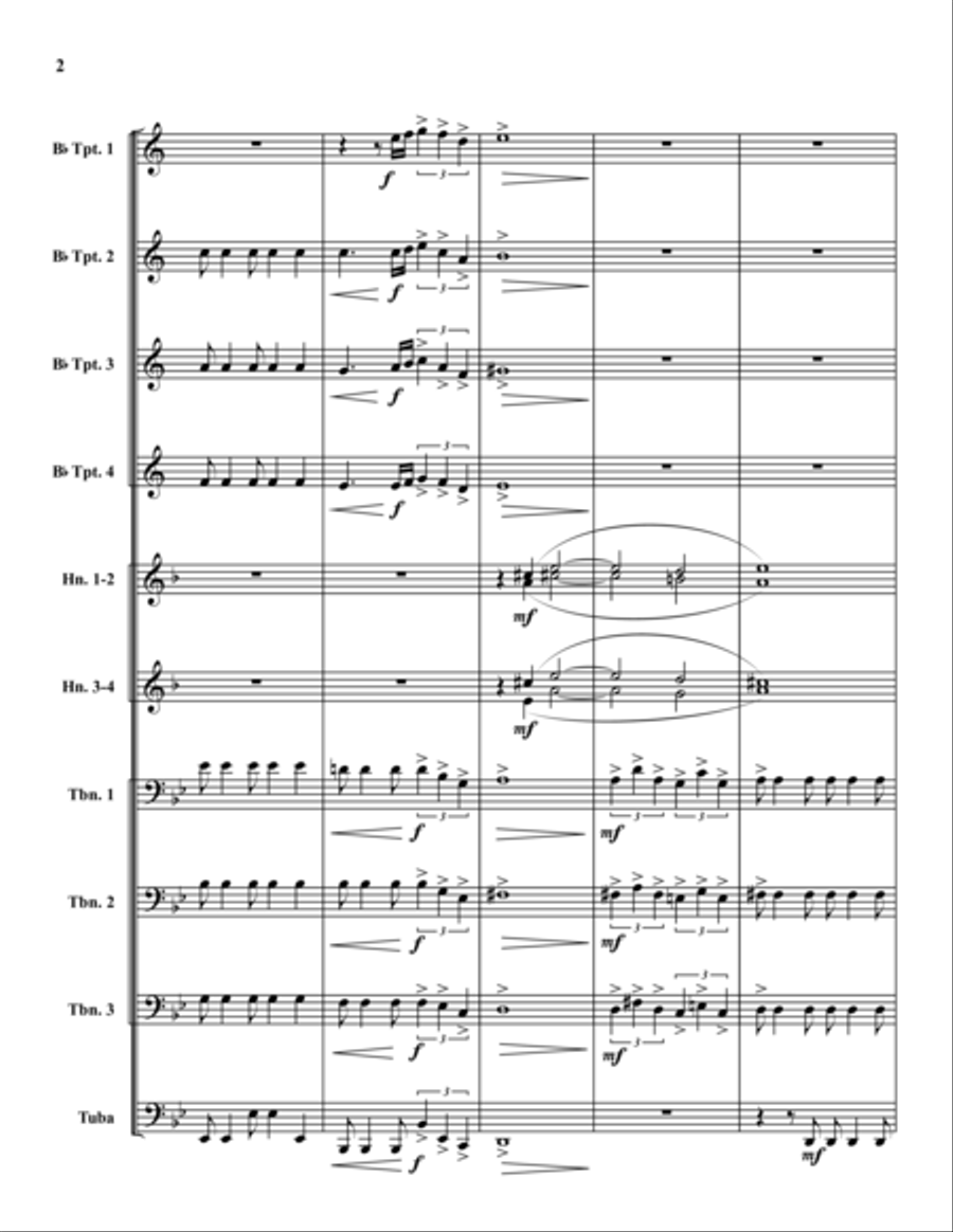 Endless Mountain Fanfare Brass Ensemble scores gallery preview page 2