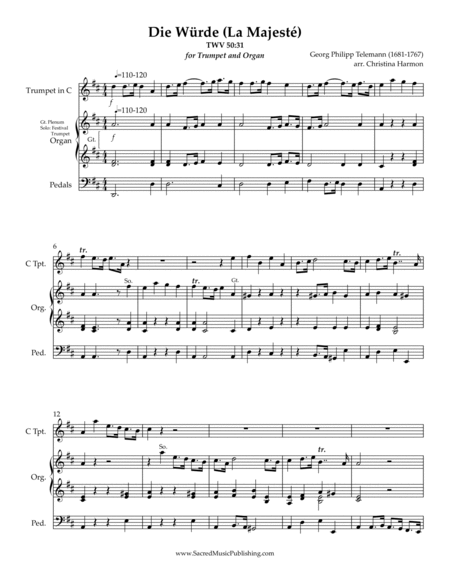 Telemann - La Majeste - Trumpet and Organ image number null